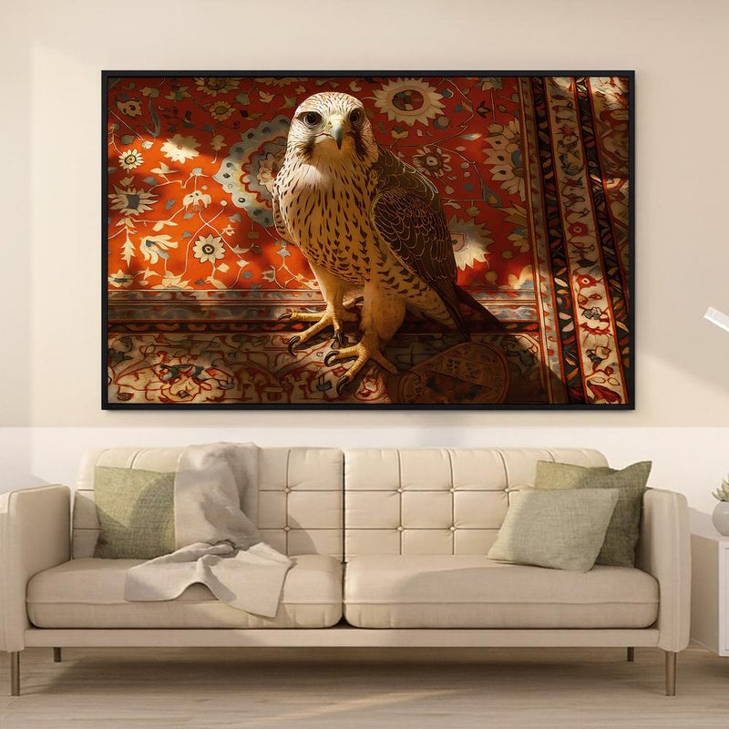 Marktna One canvas painting with a Najdi art design and a hollow frame, measuring (90×60), one piece - Image 3