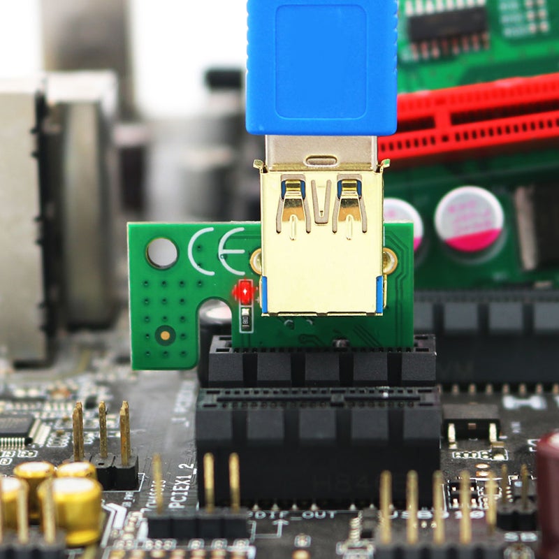 1 Set PCI-E 1x to 16x Display Running Light GPU Mining Supply - Image 4