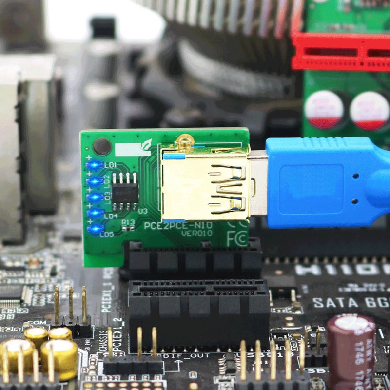 1 Set PCI-E 1x to 16x Display Running Light GPU Mining Supply - Image 2