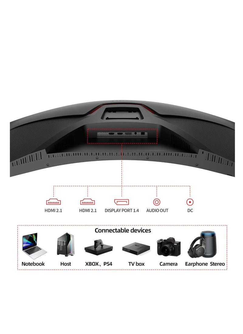 KOORUI - Koorui 34E6UC 34" VA WQHD Curved Gaming Monitor , Black | 34E6UC - Image 1