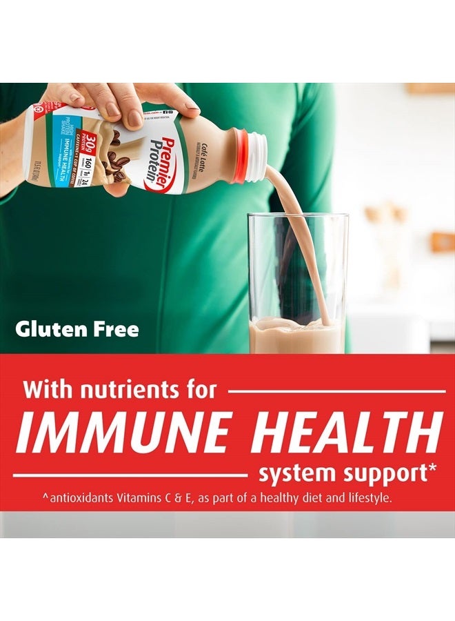 Premier Protein Shake, Café Latte, 30g Protein, 1g Sugar, 24 Vitamins & Minerals, Nutrients to Support Immune Health 11.5 fl oz, 12 Pack - Image 3