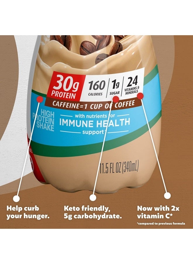 Premier Protein Shake, Café Latte, 30g Protein, 1g Sugar, 24 Vitamins & Minerals, Nutrients to Support Immune Health 11.5 fl oz, 12 Pack - Image 4