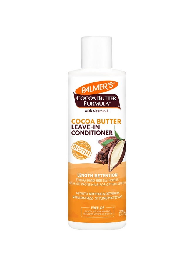 PALMER'S - Palmer's Cocoa Butter & Biotin Length Retention Leave-In Conditioner, Instant Detangler, Soften and Strengthen Textured and Curly Hair, 8.5 Ounce - Image 1