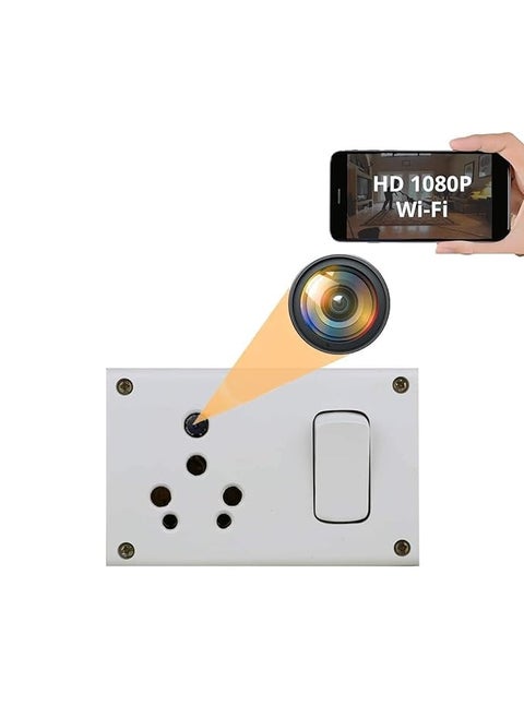 JASOOS Single Port Switch Board Socket Camera with Audio Video Recorder1080p HD Video Quality with Motion Detection 32GB Inbuilt MemorySuitable for Home and Office