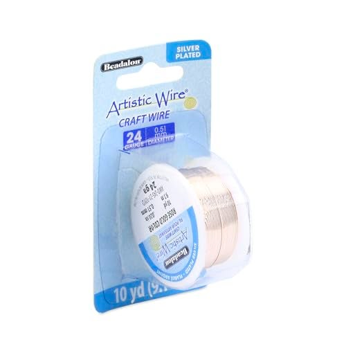 Artistic Wire, 24 Gauge Silver Plated Tarnish Resistant Colored Copper Craft Jewelry Wrapping Wire, Rose Gold, 10 yd - Image 1