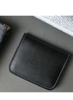 Motevia Motevia Men's Leather Wallet Card Holder Size 11 * 9cm 5 Pockets Inside Slim Card Wallet by Motevia (Black)  - Image 2