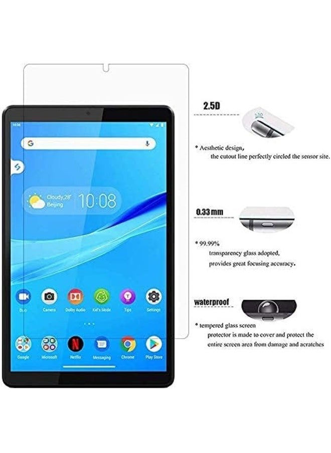 Lenovo Tab M8-HD 2019 Screen Protector, 9H Hardness Premium Tempered Glass with Scratch Resist Anti Fingerprint HD Film 2.5D Round Edge for Lenovo Tab M8 (8.0") TB-8505F /TB-8505X