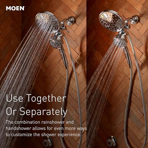 Moen 26009SRN Engage Magnetix 2-in-1 Combo Rain Showerhead with Detachable Handheld Shower Spray, Featuring Magnetic Docking System, Spot Resist Brushed Nickel - Image 4