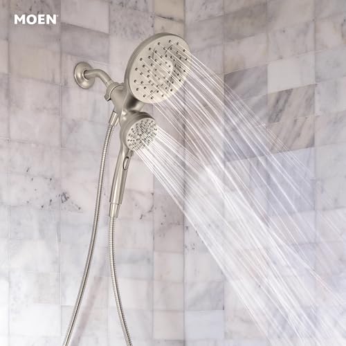 Moen 26009SRN Engage Magnetix 2-in-1 Combo Rain Showerhead with Detachable Handheld Shower Spray, Featuring Magnetic Docking System, Spot Resist Brushed Nickel - Image 2