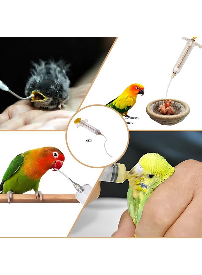 محقنة تغذية الطيور الصغيرة محقنة تغذية الطيور 20 مل محقنة حيوانية مع ملعقة طيور واحدة - Image 5