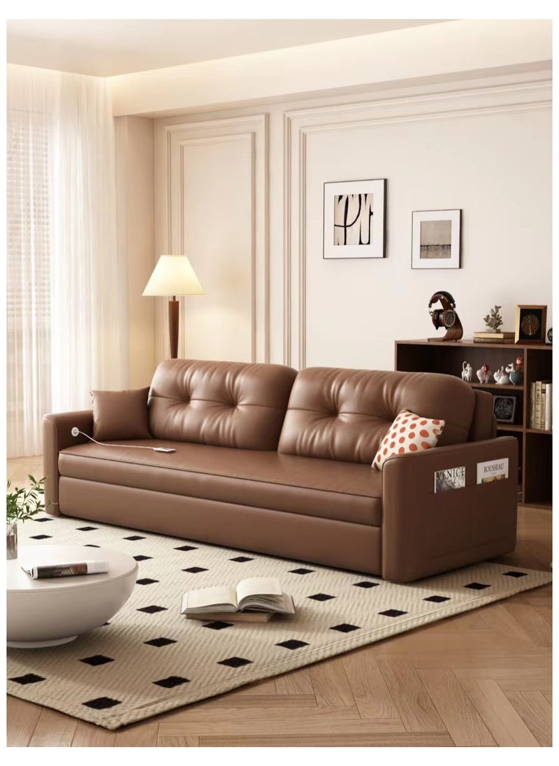 Organized Home Microfibres leather sofa bed dual-purpose foldable small apartment living room retractable multifunctional office apartment 2024 new  - Image 1