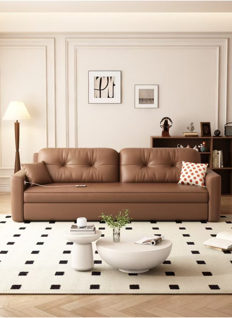 Organized Home Microfibres leather sofa bed dual-purpose foldable small apartment living room retractable multifunctional office apartment 2024 new  - Image 2