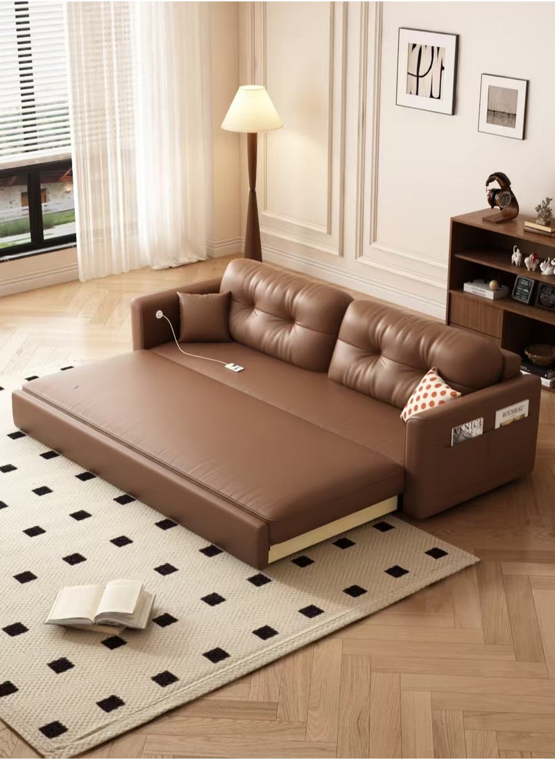 Organized Home Microfibres leather sofa bed dual-purpose foldable small apartment living room retractable multifunctional office apartment 2024 new  - Image 3