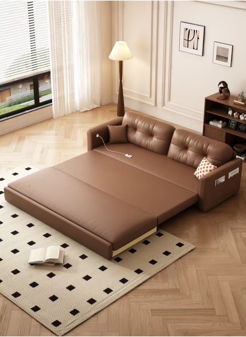 Organized Home Microfibres leather sofa bed dual-purpose foldable small apartment living room retractable multifunctional office apartment 2024 new  - Image 4