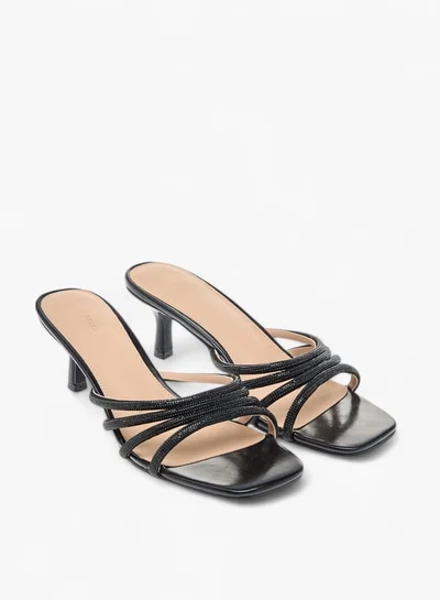 Flora Bella By Shoexpress Women Embellished Slip-On Sandals with Kitten Heels