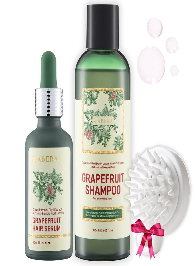 ABERA New Hair Growth Serum and Shampoo With Grapefruit Essence, for Hair Loss & Thinning Hair
