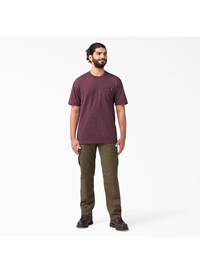 Dickies Men's Heavyweight Crew Neck Short Sleeve Tee, Burgundy Heather, 4XL (Big) - Image 3