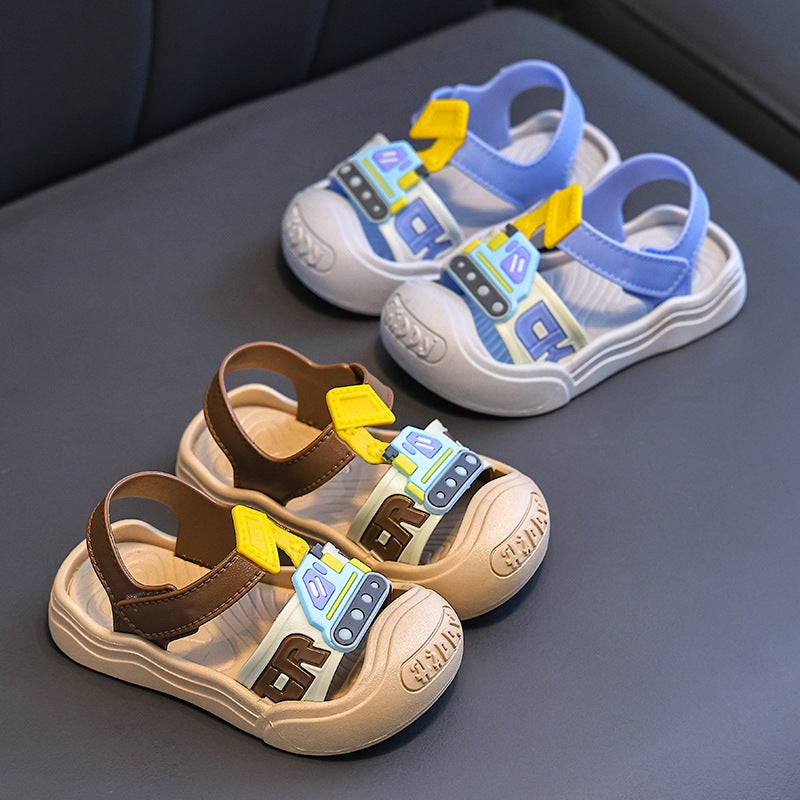Children'S Sandals 2025 Fashion Mid-Big Children'S Beach Shoes Girls' Korean Style Soft Sole Children'S Shoes Trendy - Image 3