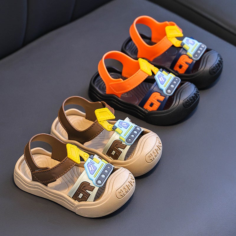 Children'S Sandals 2025 Fashion Mid-Big Children'S Beach Shoes Girls' Korean Style Soft Sole Children'S Shoes Trendy - Image 2