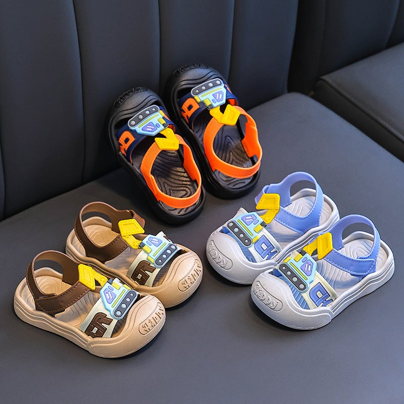 Children'S Sandals 2025 Fashion Mid-Big Children'S Beach Shoes Girls' Korean Style Soft Sole Children'S Shoes Trendy - Image 4
