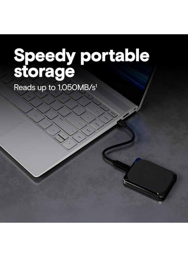 هارد SSD خارجي محمول 1 تيرا USB C 3.2 بسرعة تصل إلى 1050MB/s للألعاب والنسخ الاحتياطي وتخزين الملفات - Image 4