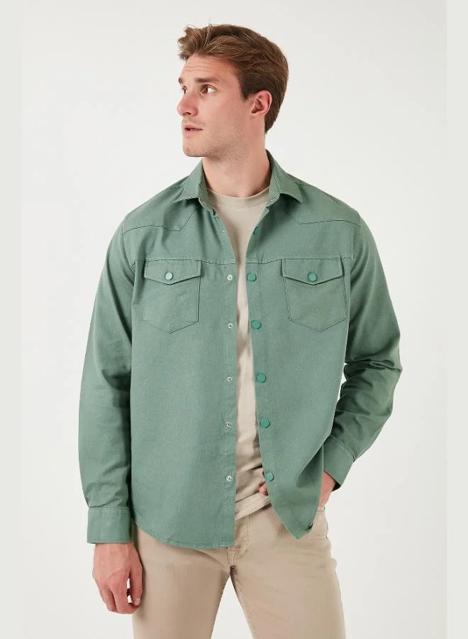 Buratti Cotton Regular Fit Double Pocket Shirt Men's SHIRT CF24W116927