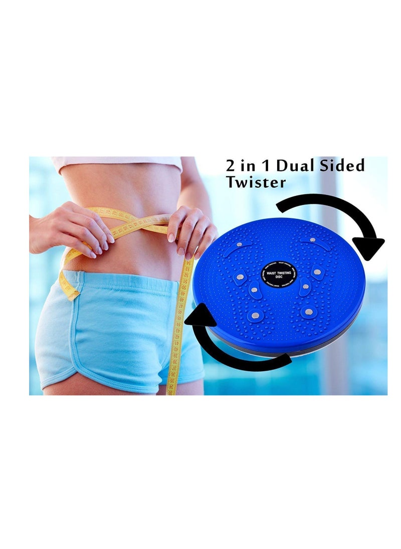 ALLKING - Tummy Twister Abdominal ABS Exerciser Body Toner Fat Buster Oblique Workout Perfect Waist Trimmer Exerciser Home Gym Equipment for Men and Women (Blue) (Colour/Packaging Style may vary) - Image 1