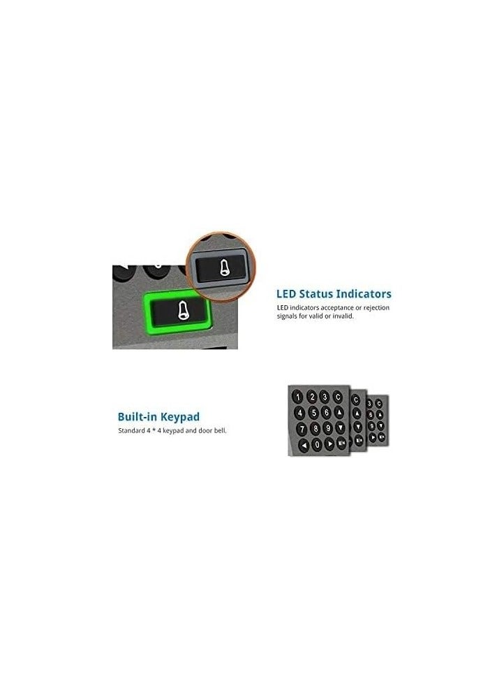 زد كيه تيكو ZKTeco F18 Fingerprint Access Control & Time Attendance Terminal | High-Speed Biometric Reader | ZK-F18 | Optical Sensor | 3.5" TFT Display | RFID & WG26 Support - Image 3