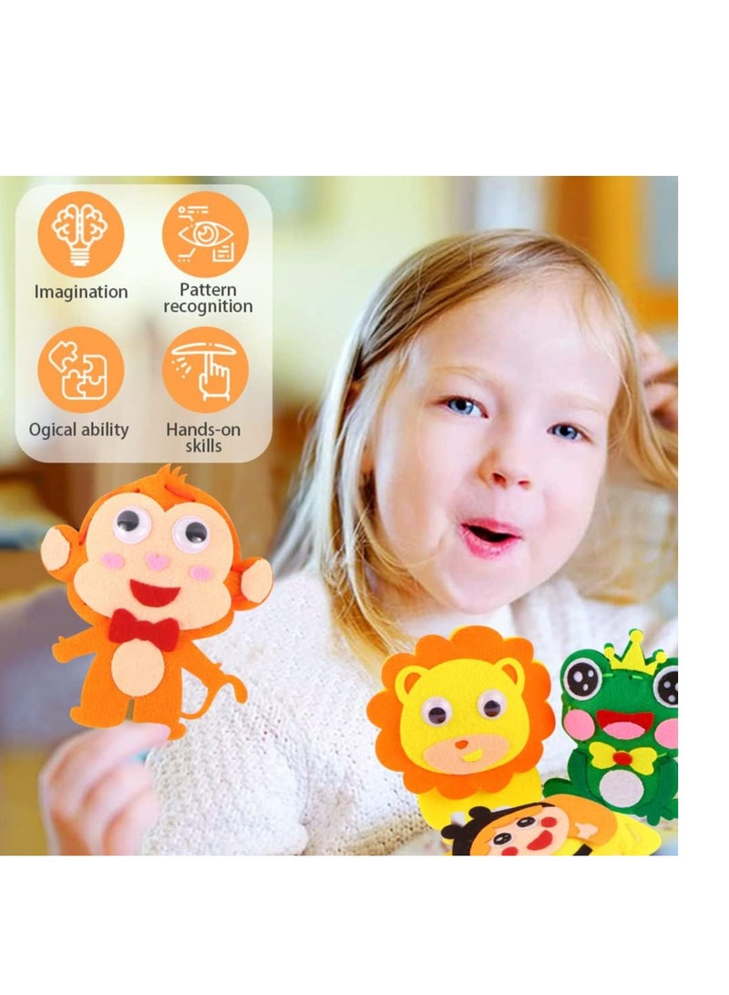 Toddler Arts and Crafts for Kids, Craft Kits for Animal Sewing Sets Preschool Educational Kids Toys Sewing Craft Kits for Kids DIY Art Craft Hand Play Set 6 Pcs - Image 3