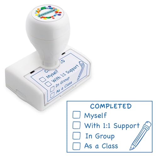 WAHXIAOSW Teacher Stamps,Checkbox Grading Teacher Stamps, Teacher Gifts, Classroom Teacher Stamp, Easy Grading, Improved Efficiency, Happy Teaching(Blue) - Image 1