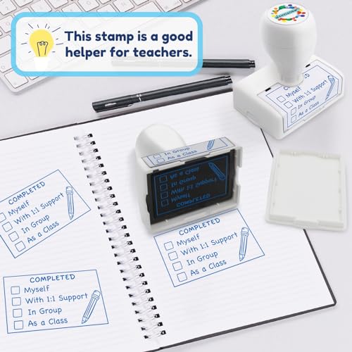 WAHXIAOSW Teacher Stamps,Checkbox Grading Teacher Stamps, Teacher Gifts, Classroom Teacher Stamp, Easy Grading, Improved Efficiency, Happy Teaching(Blue) - Image 5