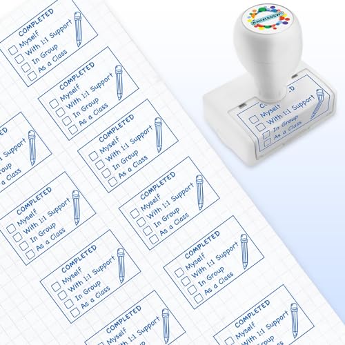 WAHXIAOSW Teacher Stamps,Checkbox Grading Teacher Stamps, Teacher Gifts, Classroom Teacher Stamp, Easy Grading, Improved Efficiency, Happy Teaching(Blue) - Image 4
