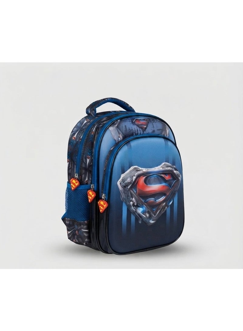SUPERMAN Boys school backpack bag with 3D superman print,36x30x20 cm - Image 1