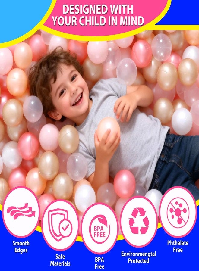 STARBOLO Ball Pit Balls - Pearl Rose Balls Toddlers Play Balls BPA&Phthalate Free Non-Toxic Crush Proof Soft Plastic Ball for Toddlers Kids Birthday Pool Tent Party. - Image 3