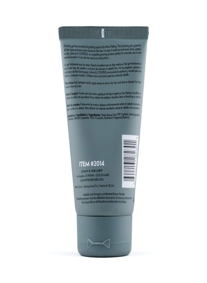 JOHNNY B. Control Alcohol-Free Hair Styling Gel, Strong Hold, All Hair Types 3.3 oz. - Image 2