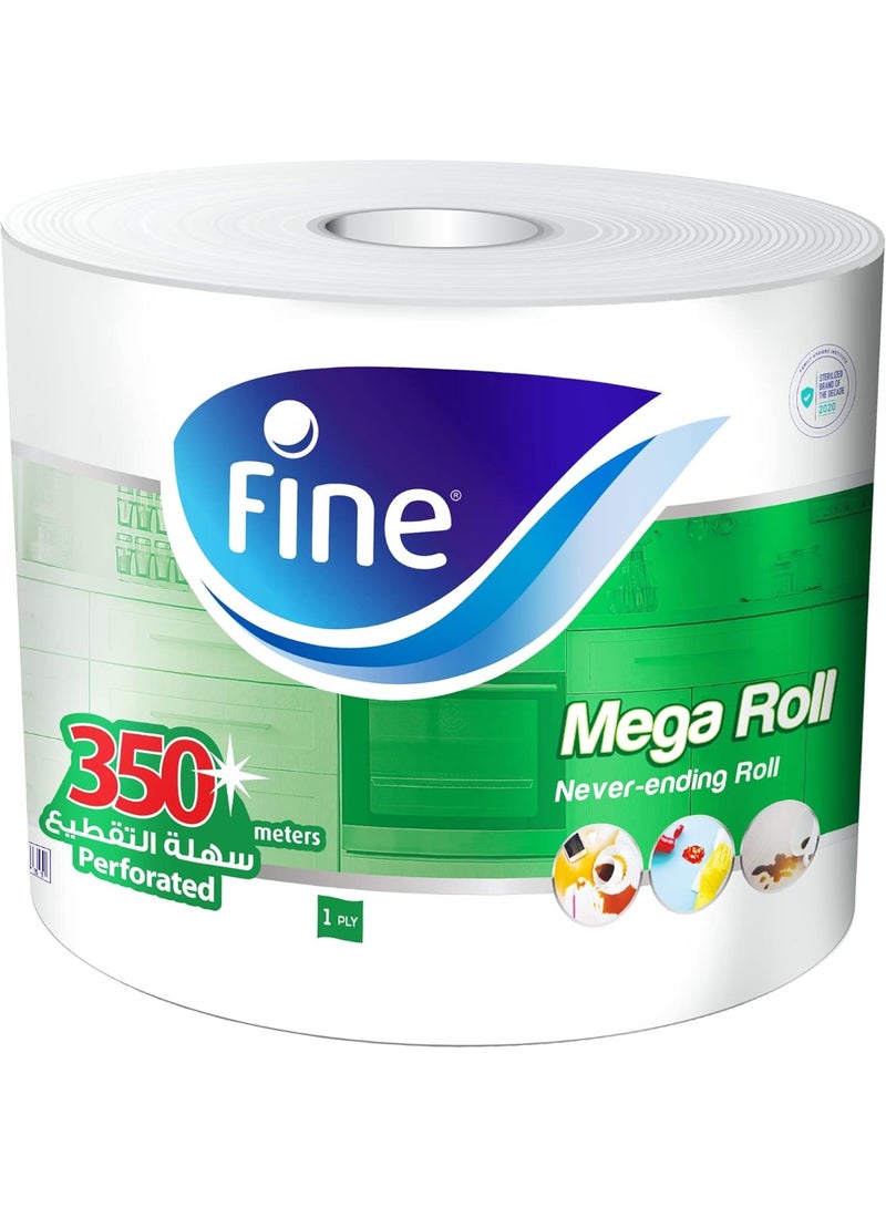 Fine Super Mega Roll Paper Towels: Extra Long, Highly Absorbent & Durable for Heavy-Duty Cleaning - Image 1