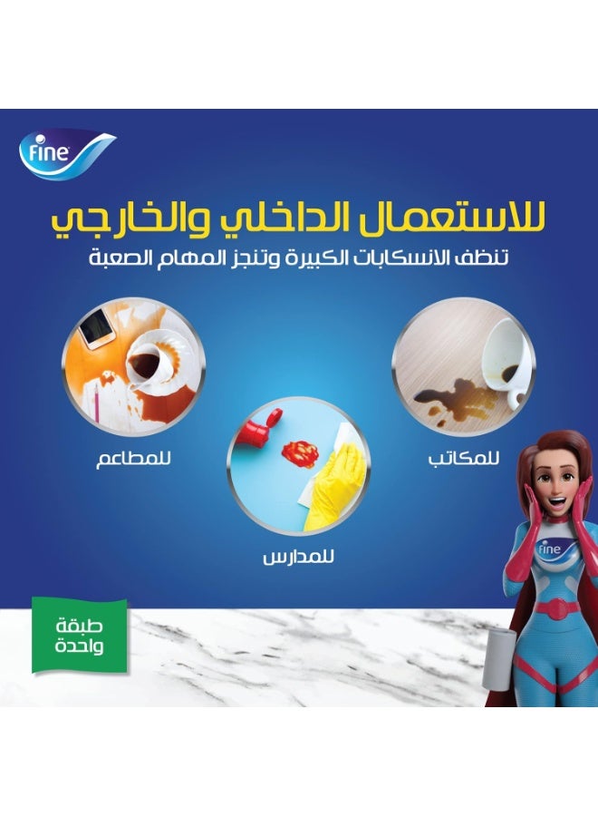 Fine Super Mega Roll Paper Towels: Extra Long, Highly Absorbent & Durable for Heavy-Duty Cleaning - Image 3