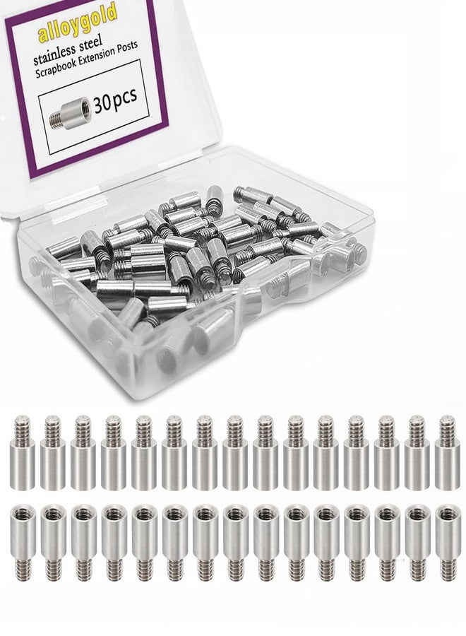 ALLOYGOLD 30pcs Stainless Steel Scrapbook Extension Posts - Image 1