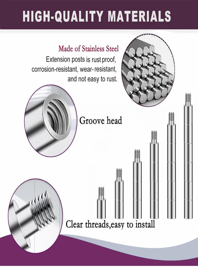 ALLOYGOLD 30pcs Stainless Steel Scrapbook Extension Posts - Image 4
