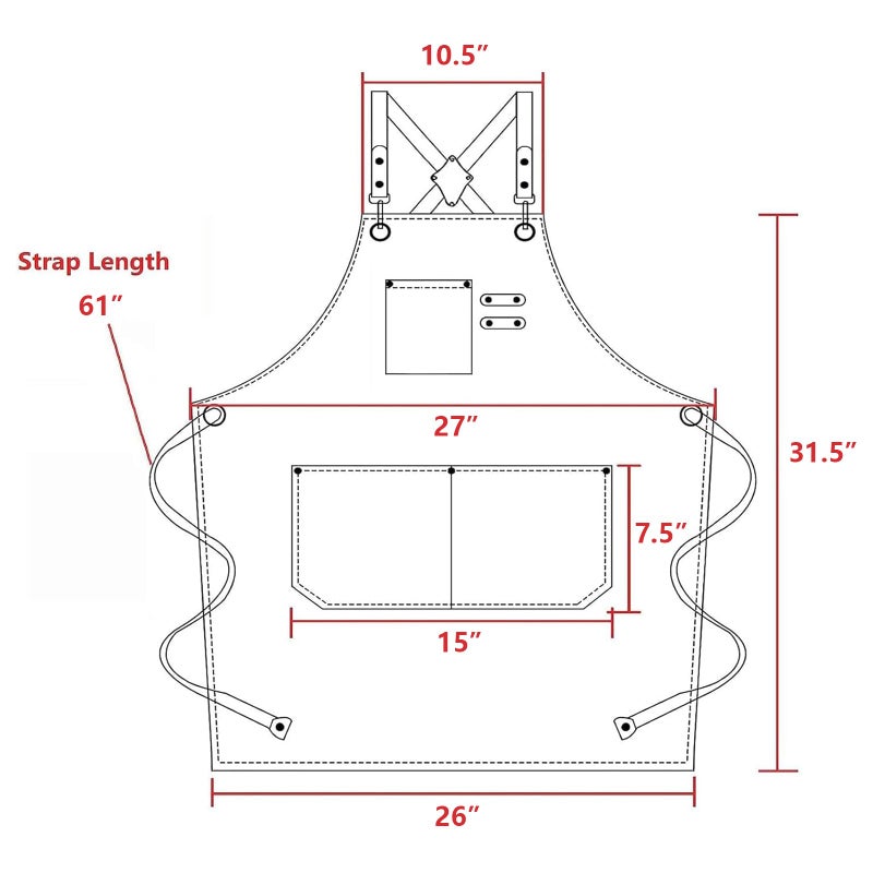AFUN Chef Aprons for Men Women with Oversized Pockets, 16-Ounce Cotton Canvas Cross Back Heavy Duty Work Apron (Grey) - Image 2