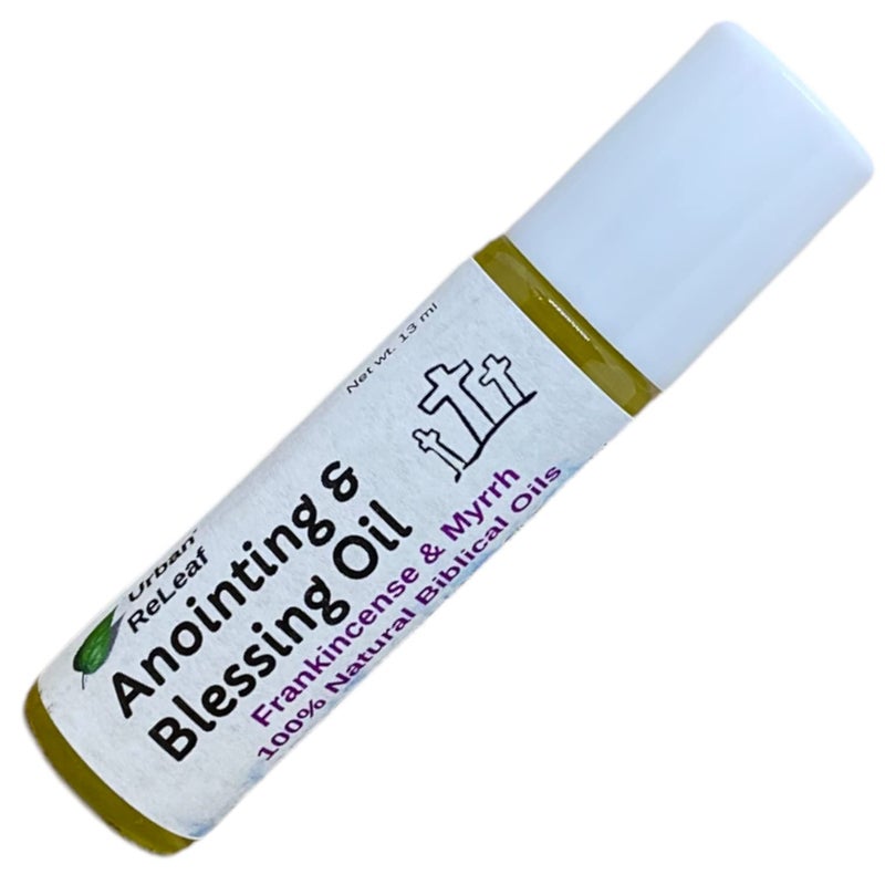 Urban ReLeaf Anointing and Blessing Oil Roll-On ! Smells Great! Frankincense, Myrrh, Holy Bible Oils, Olive, Grapeseed. Blessed, Comfort, Honor, Consecration, USA Made. - Image 1