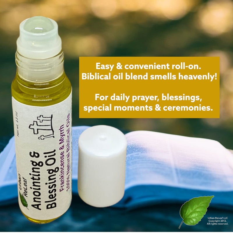 Urban ReLeaf Anointing and Blessing Oil Roll-On ! Smells Great! Frankincense, Myrrh, Holy Bible Oils, Olive, Grapeseed. Blessed, Comfort, Honor, Consecration, USA Made. - Image 2