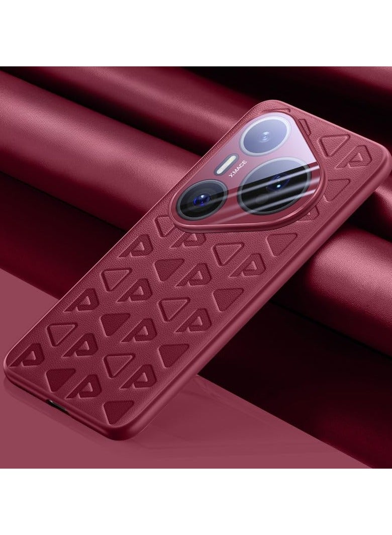 general Case Compatible with Huawei Pura 80 Ultra, Plain Leather Case All-Inclusive Lens Camera Protector Soft Edge Bumper Anti-Fingerprint Shockproof Protective Back Cover - Image 1