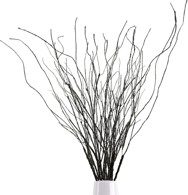 Ruidazon 30Pcs 30.7" Curly Willow Branches, Artificial Flowers Twigs Decorative Sticks Stem, Dry Bendable Tree Branches for DIY Craft Home Room Wedding Floor Vase Garden Farmhouse Decor - Image 1