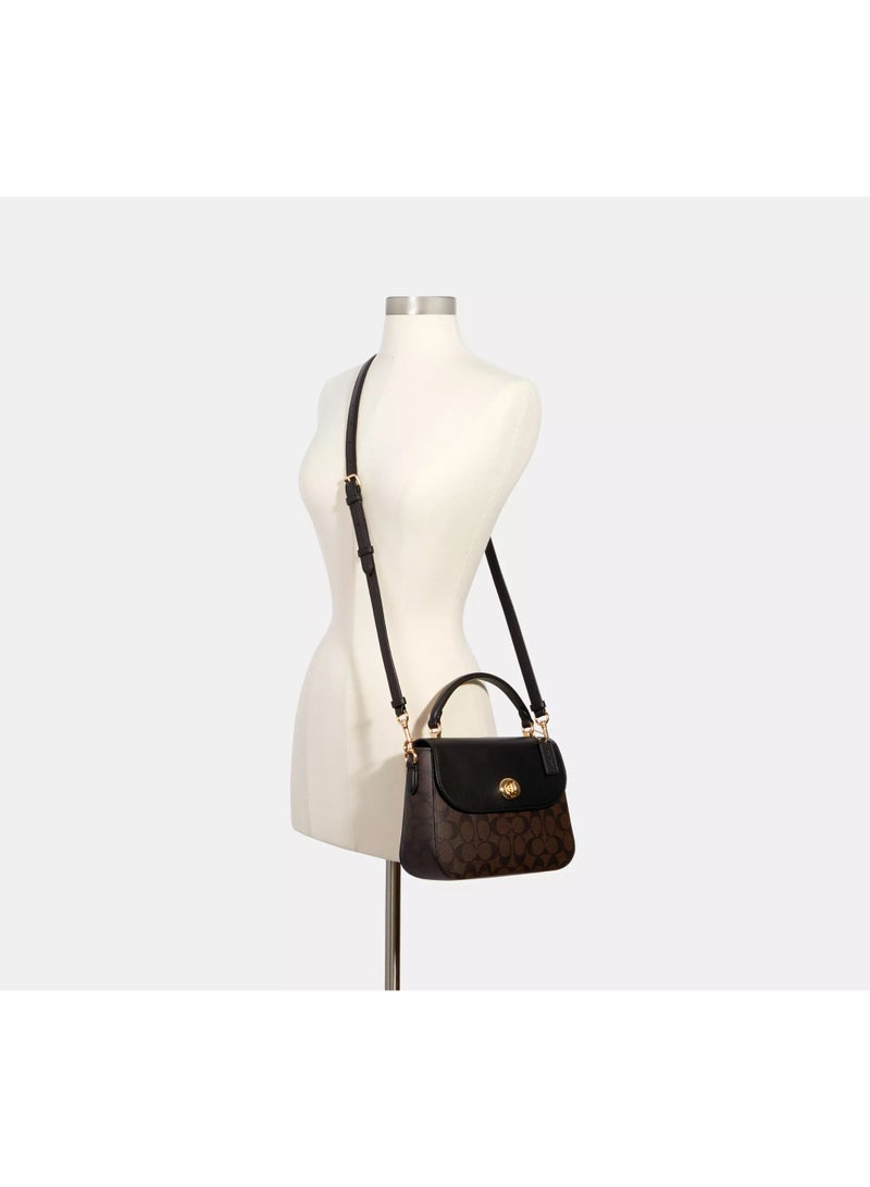 coachoutlet Coach Marlie Top Handle Satchel In Signature Canvas - Image 4