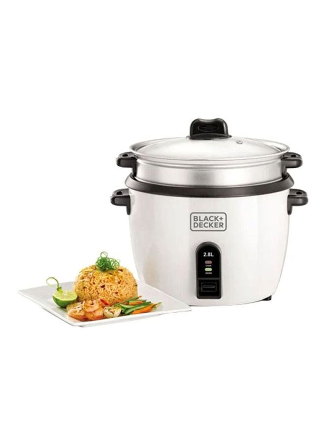 BLACK+DECKER Electric Non-Stick Rice Cooker 2.8L 2.8 L 1100 W RC2850-B5 White/Grey/Black - Image 3