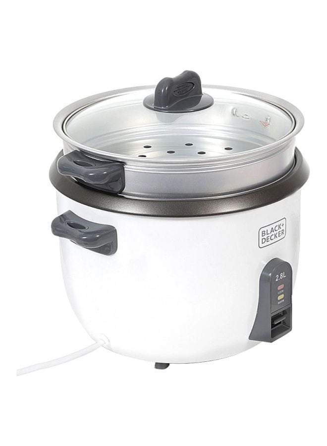 BLACK+DECKER Electric Non-Stick Rice Cooker 2.8L 2.8 L 1100 W RC2850-B5 White/Grey/Black - Image 2