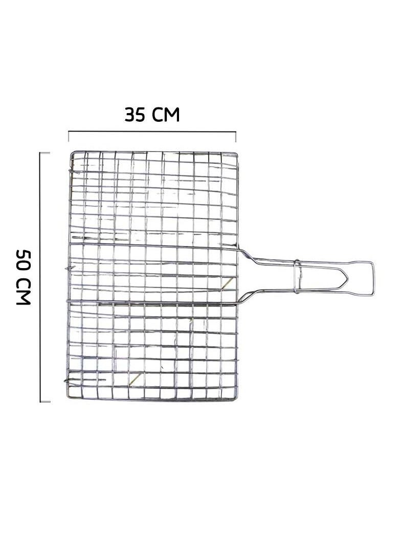 Egypt Antiques - Complete grilling set consisting of stainless raised grill + skewers + net + fully handmade hobby - Image 1