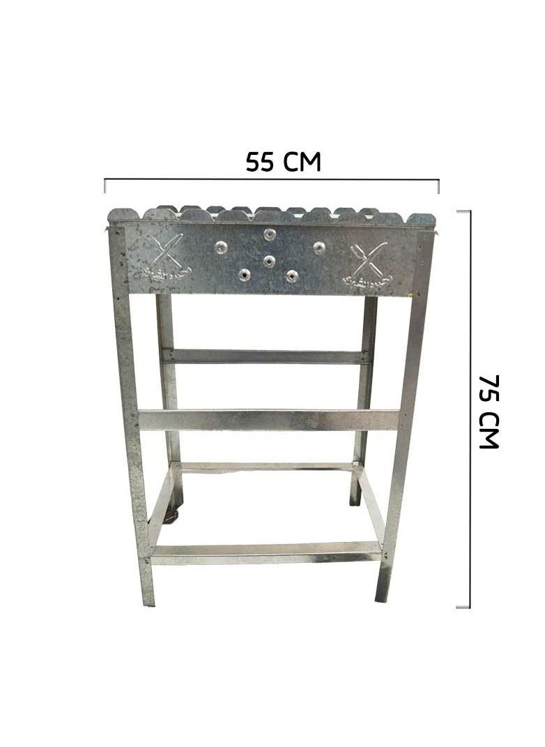Egypt Antiques - Complete grilling set consisting of stainless raised grill + skewers + net + fully handmade hobby - Image 1