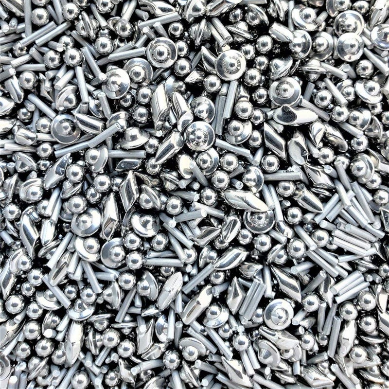 BC Precision 1 LB 1/8" Stainless Steel Tumbling Media Shot Jewelers Mix 4 Shapes Tumbler Finishing - Image 1